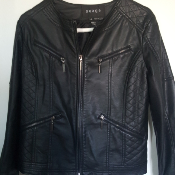Faux leather Nuage casual black fall jacket - Picture 1 of 3